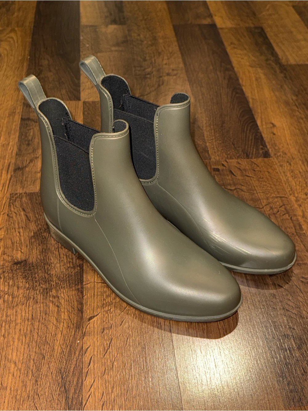 Olive Green Chelsea Rain Boots